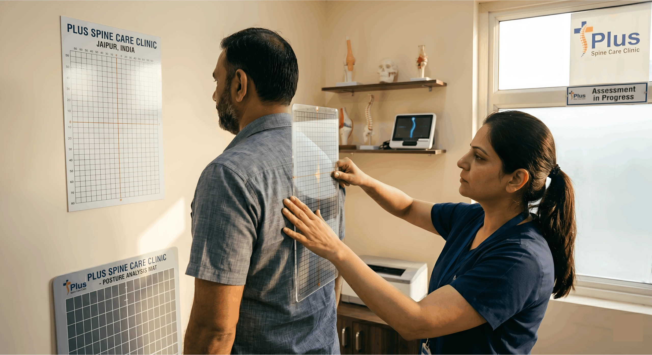 Posture Imbalance Correcting rounded shoulders and spinal curvature issues in Jaipur