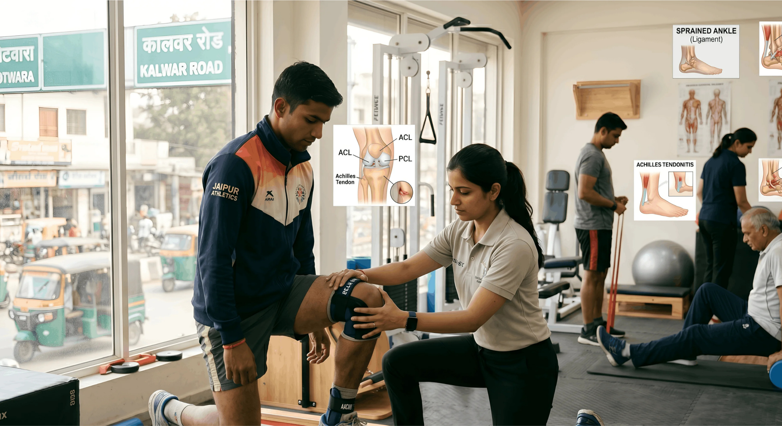 Ligament Tendon Injuries ACLPCL rehab ankle sprains and Achilles tendonitis in Jaipur